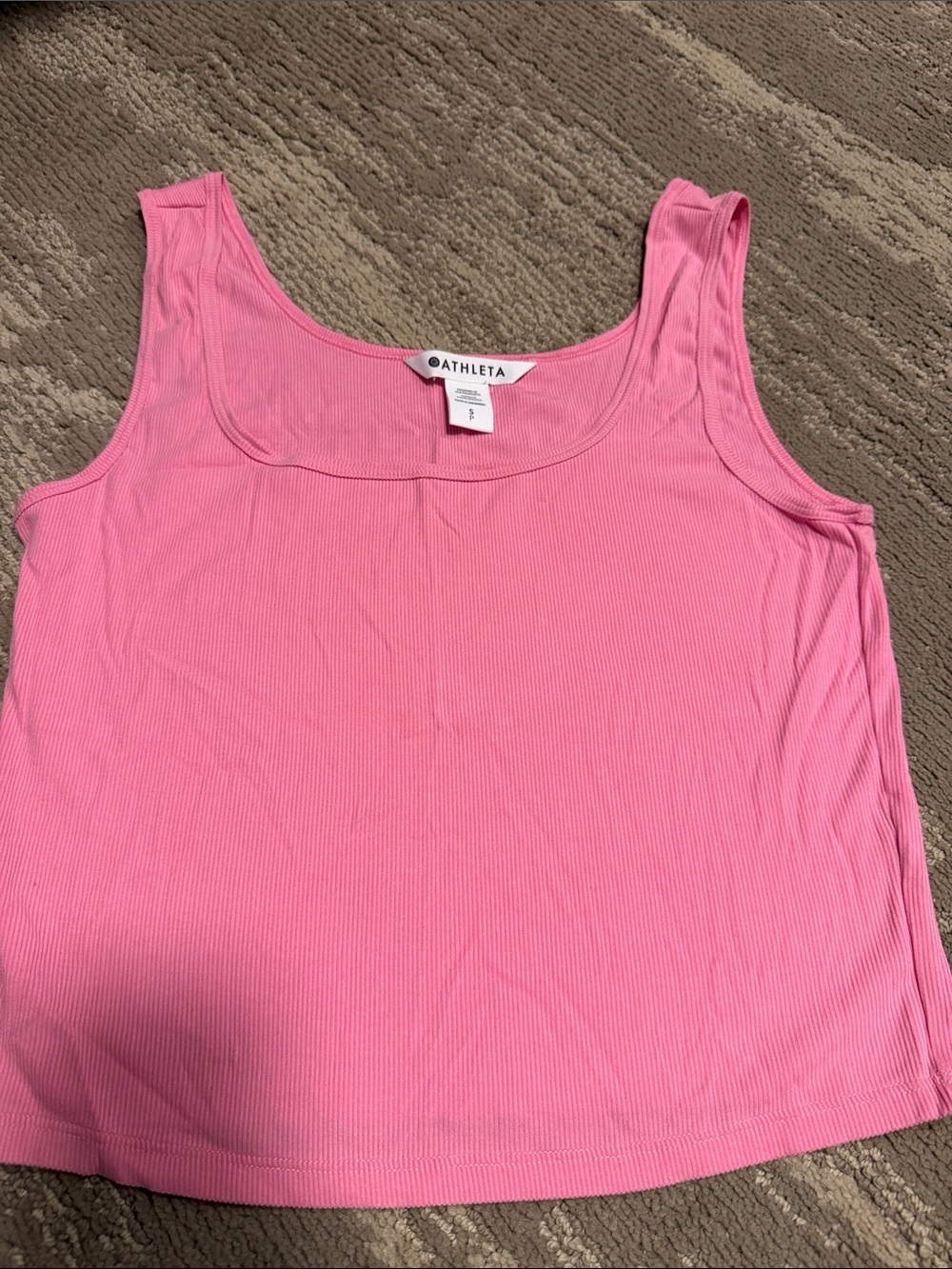 Athleta Bubblegum Pink Ribbed Scoop Tank